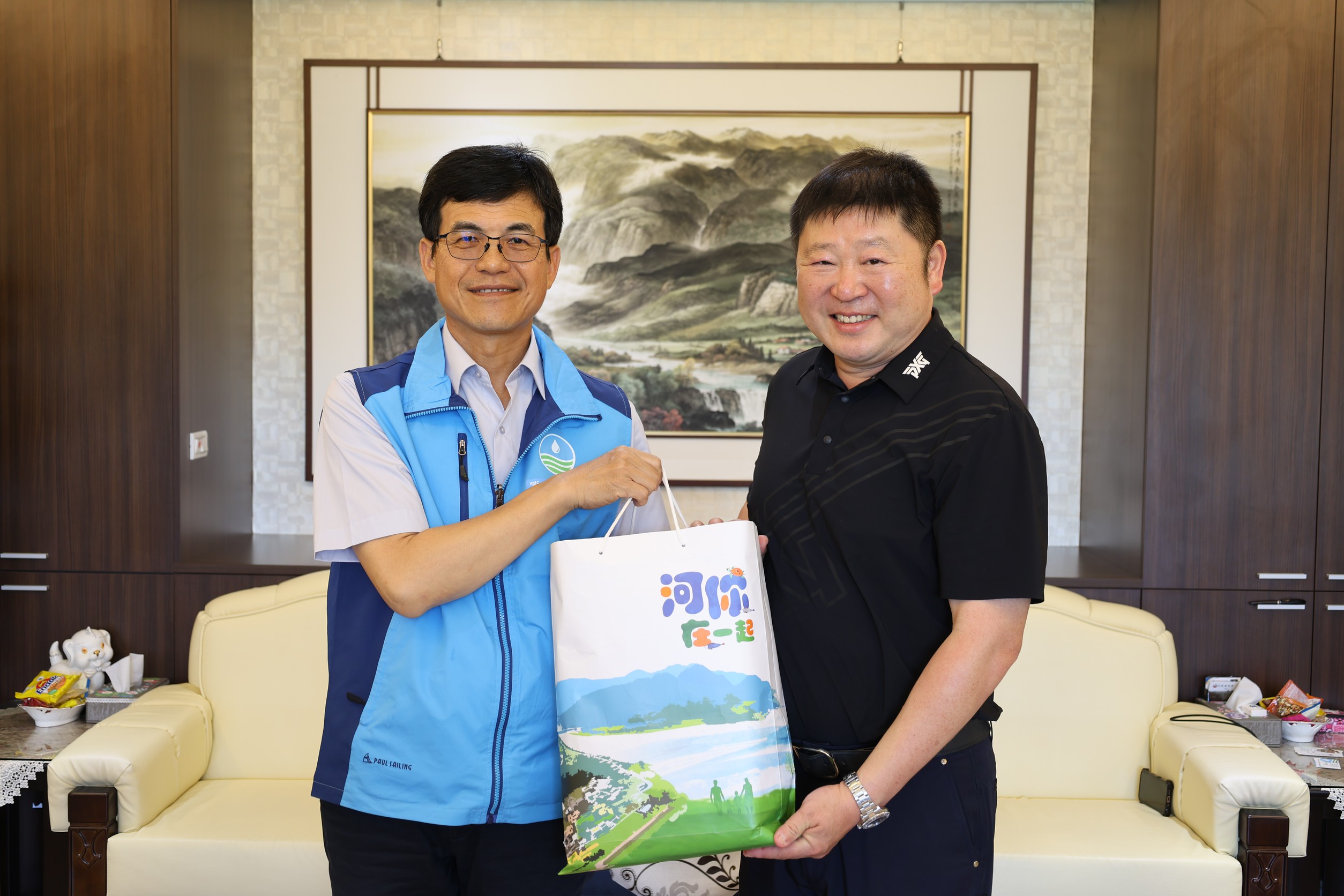 九河署分署長楊連洲拜訪議長張峻 商討加強河川整治與防災應變策略