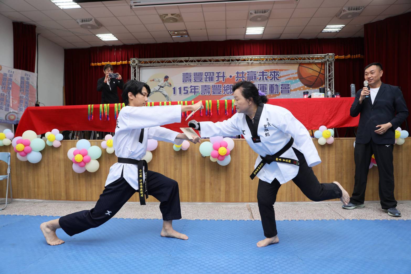 曾淑懿換上道服大秀身手！壽豐鄉全民運動會16日熱血登場，跆拳道品勢首度開戰